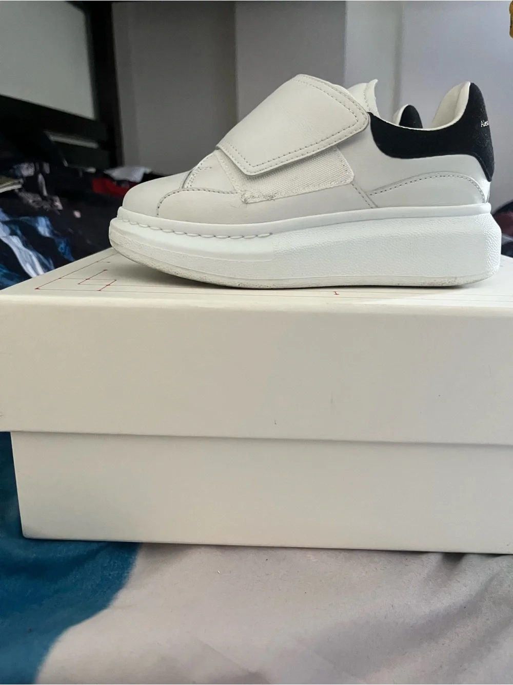 Alexander McQueen Cream and Black Branded Shoe Box